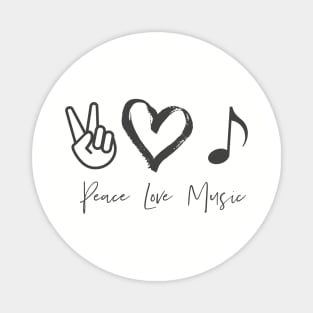 Peace Love Music Magnet